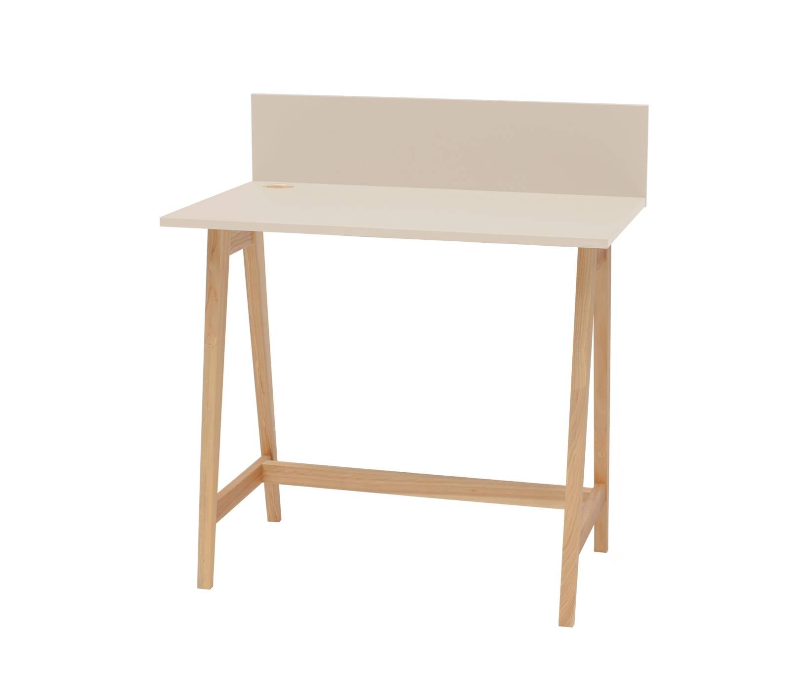 Billede af LUKA Asketræ Skrivebord 85x50cm Brun Beige