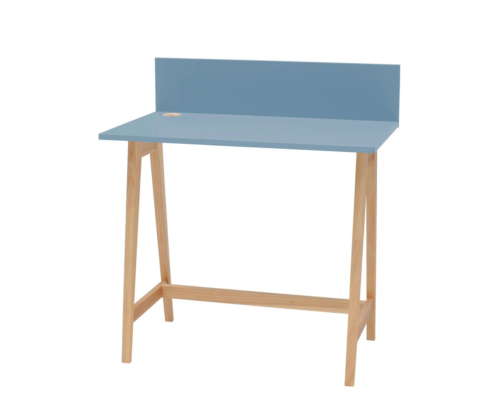 Billede af LUKA Asketræ Skrivebord 85x50cm Gentle Blue