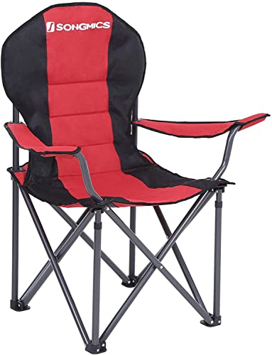Billede af Nyd komforten overalt: Foldbar campingstol med kopholder og høj bæreevne (250 kg), rød