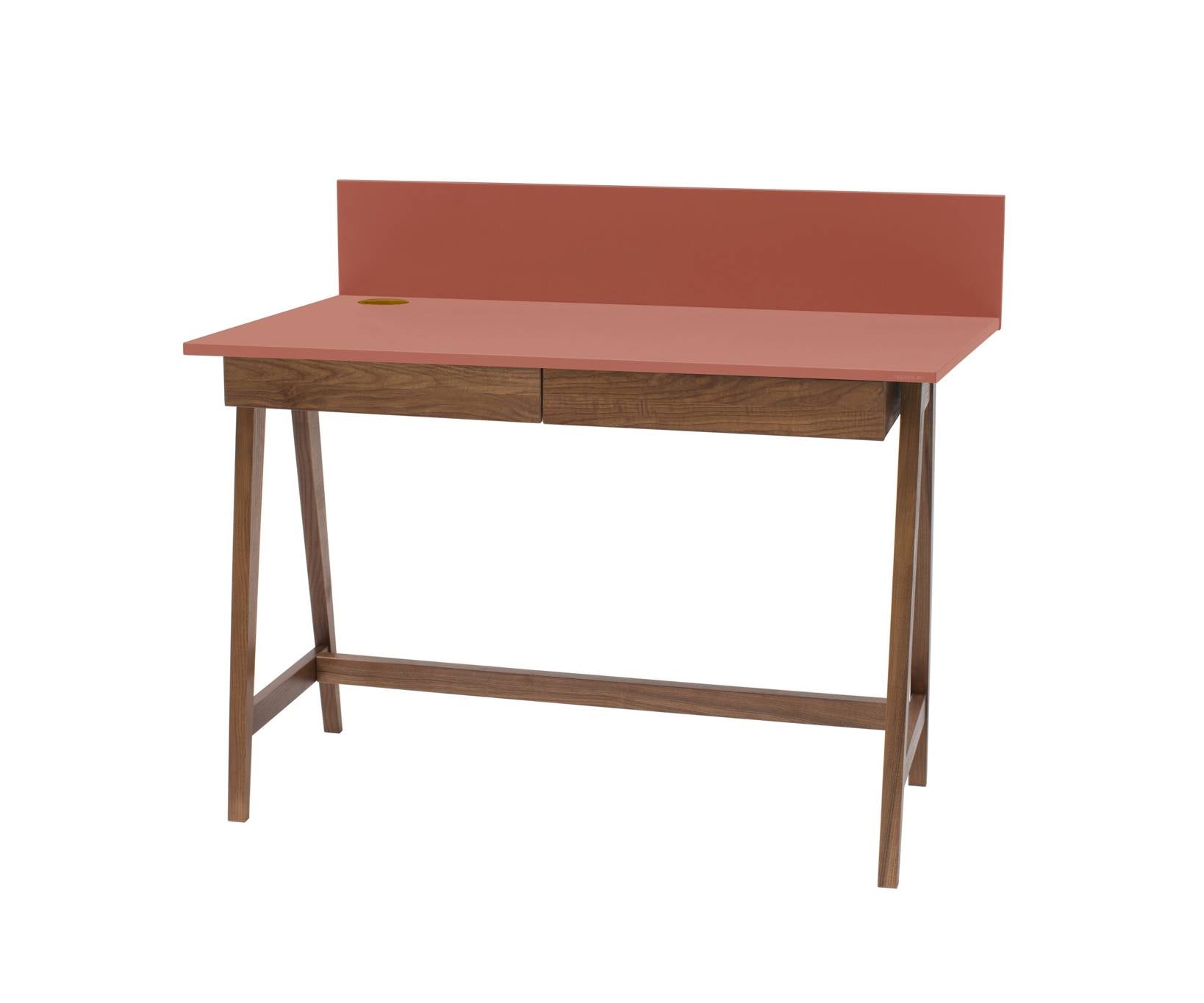 LUKA Skrivebord 110x50cm med Skuffe Eg Antik pink