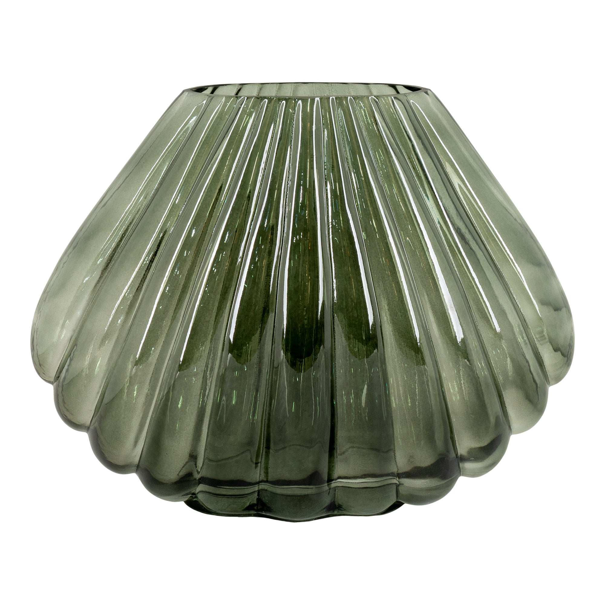 Billede af Vase - Vase i mundblæst glas, grøn, 29x11,5x22 cm