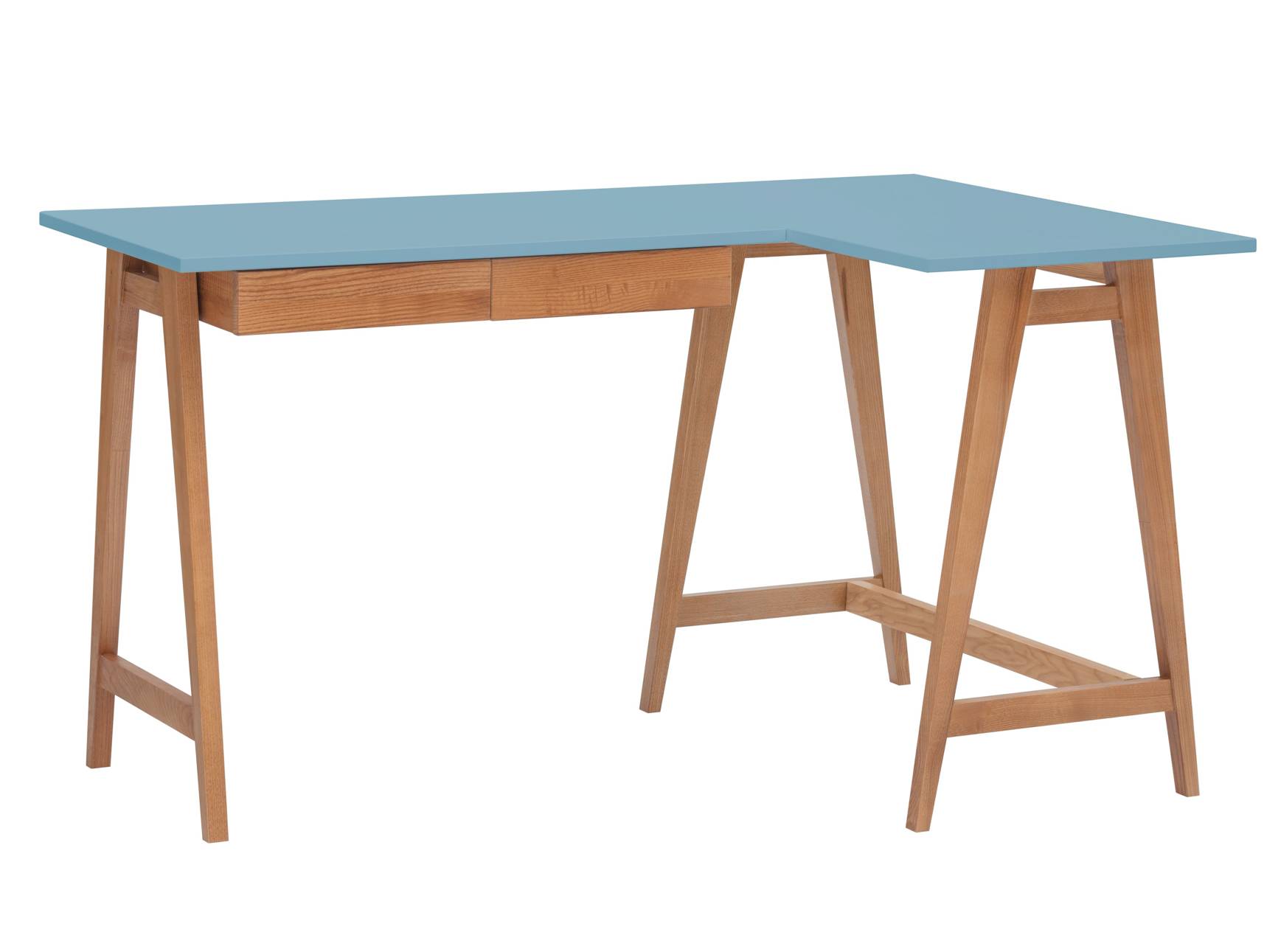 Billede af LUKA Hjørneskrivebord B 135cm x D 85cm Gentle Blue Oak Højre Side