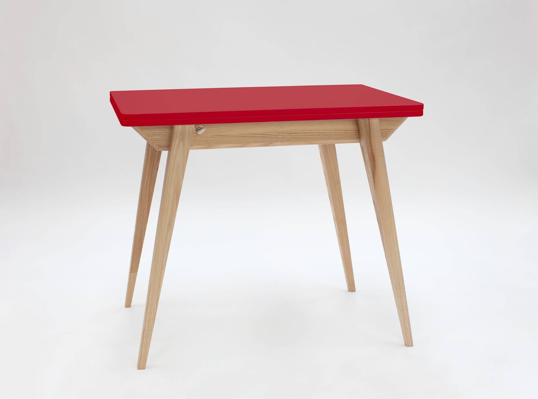 Se KONVOLUT Udtrækkeligt spisebord 90x65cm Pure Red hos Lammeuld.dk