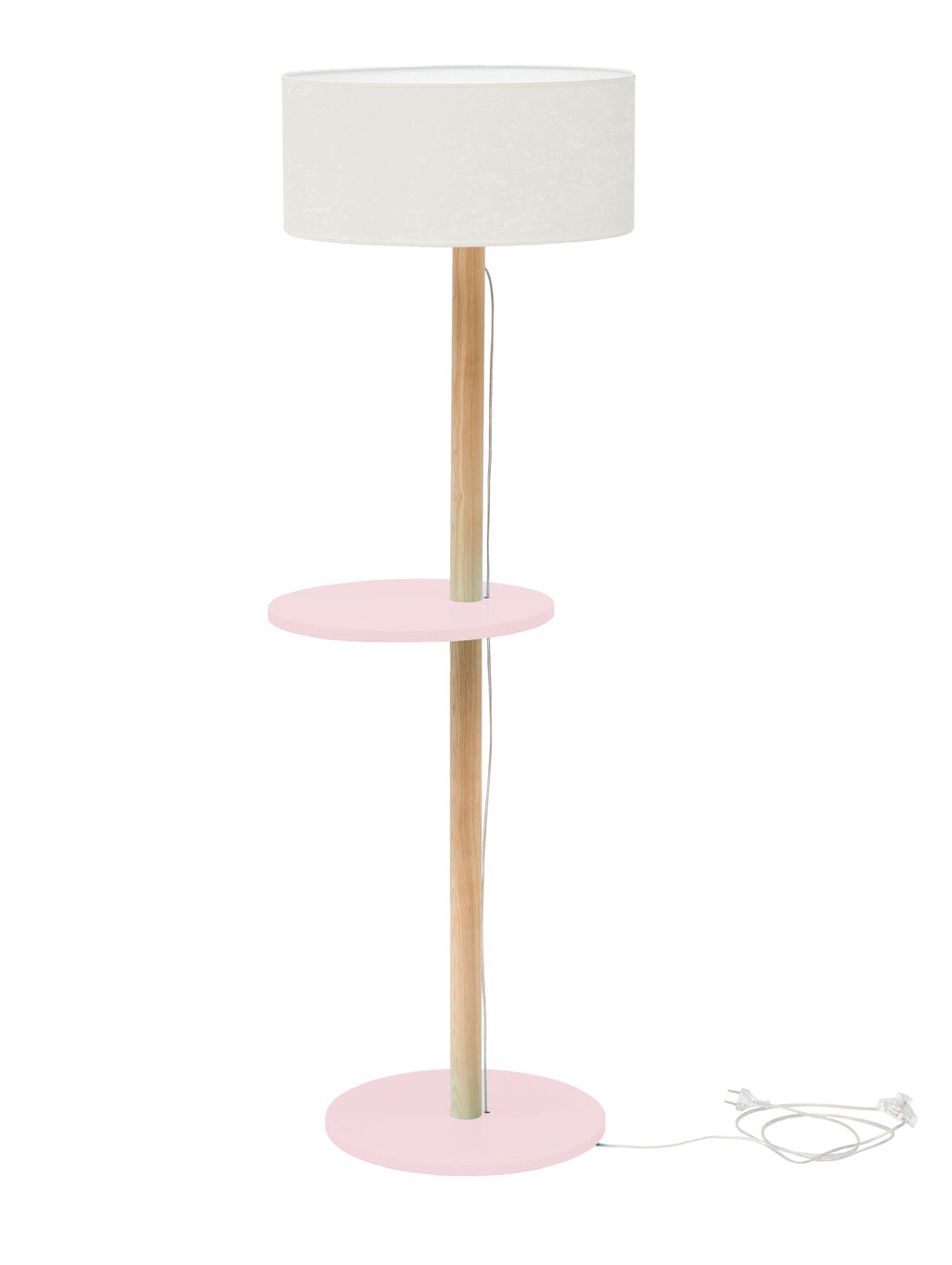 Billede af UFO Gulvlampe 45x150cm Pulver Pink / Hvid Lampeskærm