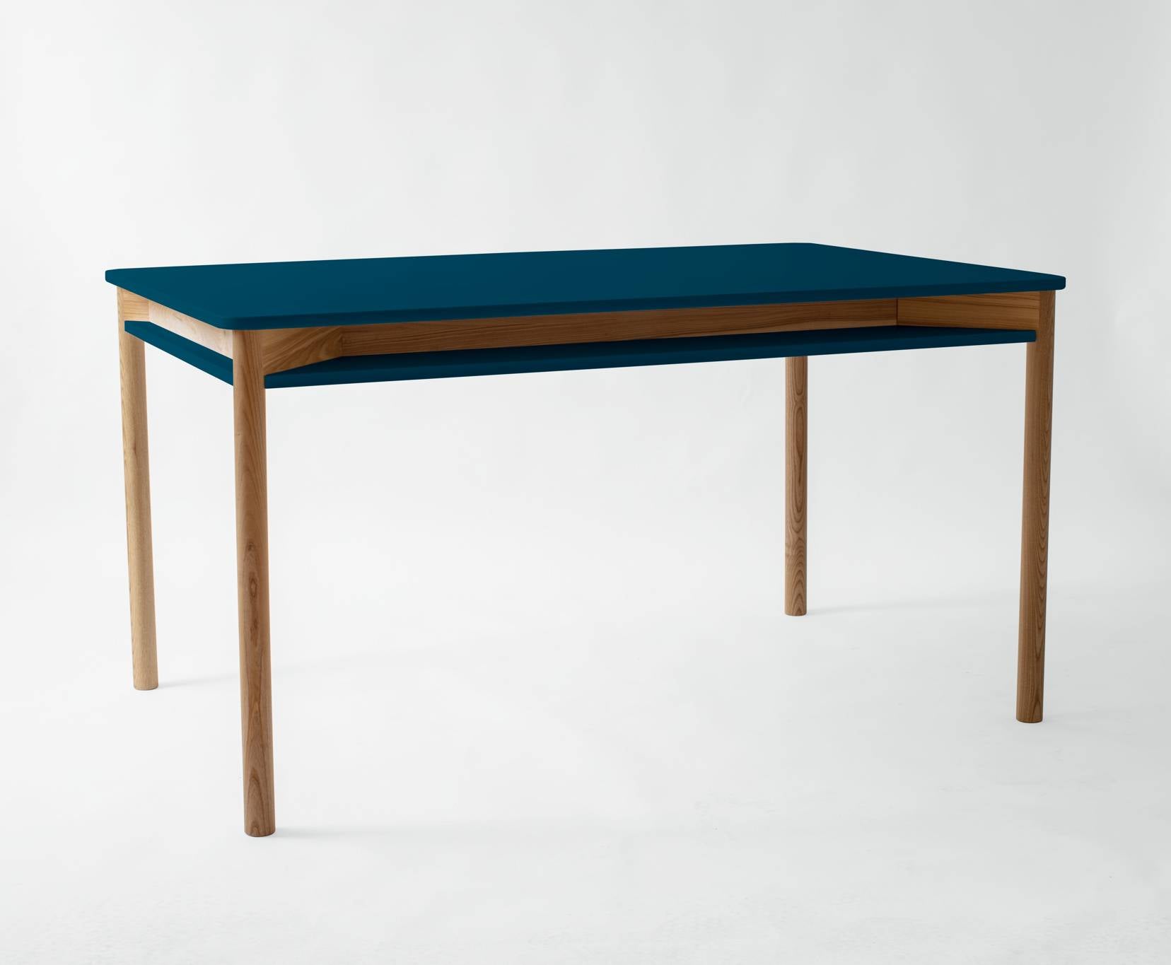 #3 - ZEEN Udtræksbord med hylde 200x90x75cm Petrol Blue