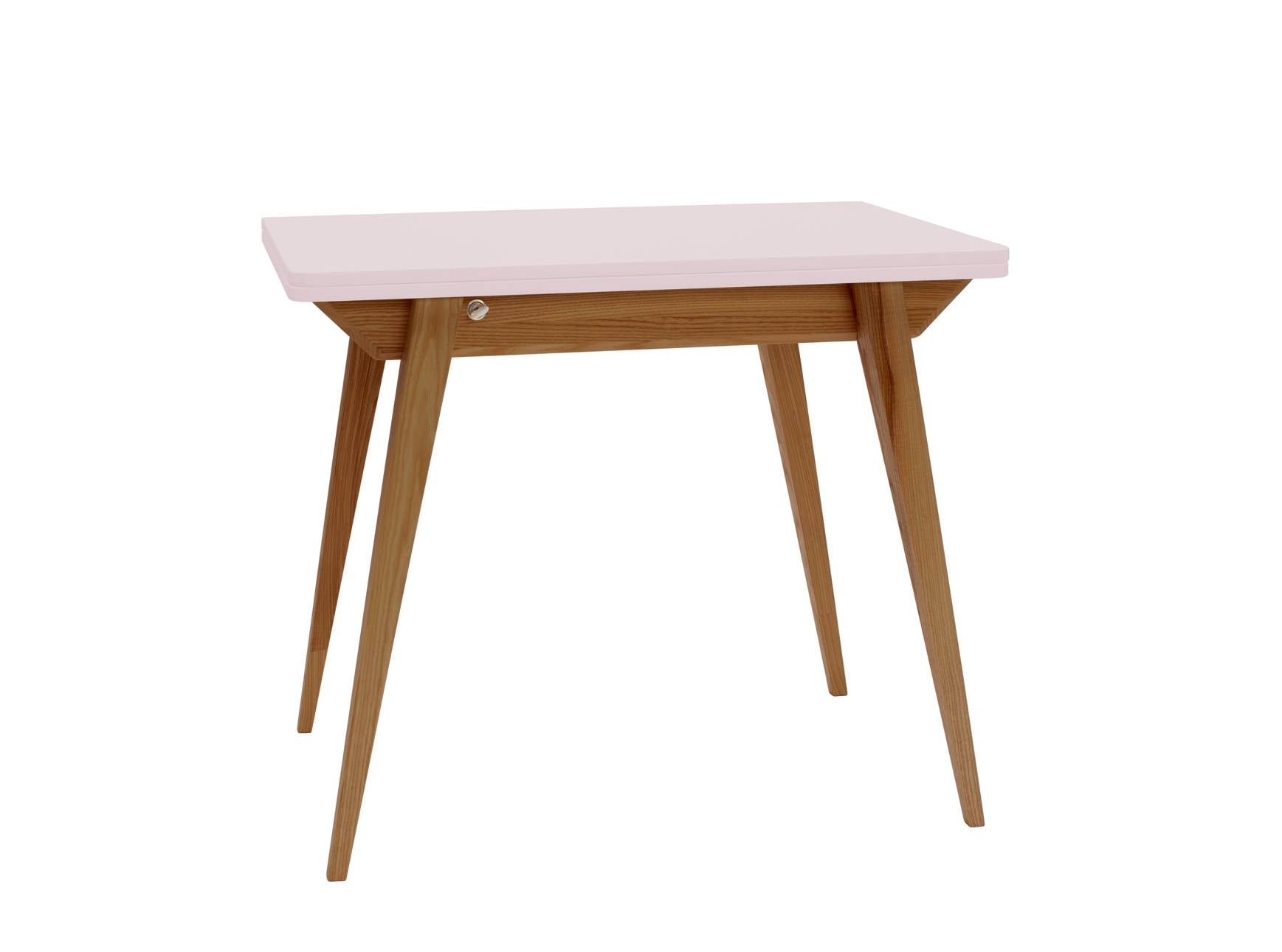 Billede af KONVOLUT Udtrækkeligt Spisebord 90x65cm Pulver Pink Eg