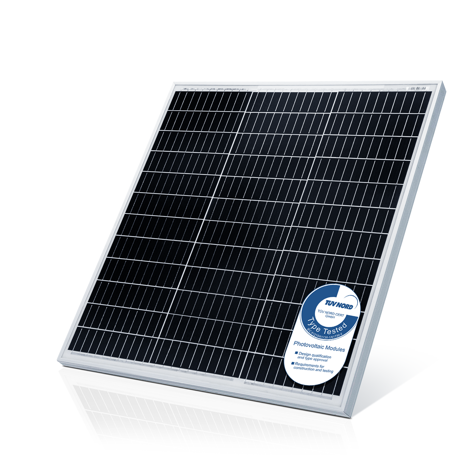 Solpanel monokrystallinsk – 100 W, 18 V til 12 V batterier, solcelle, ladekabel, silicium