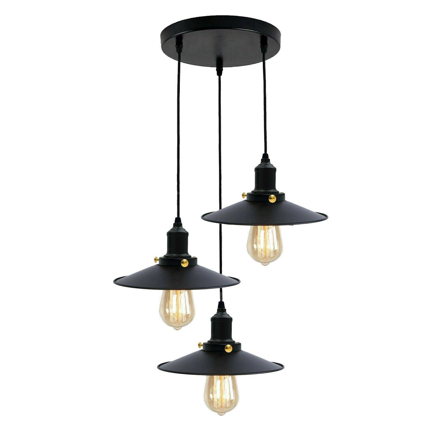 Billede af Sort farve Ny retro loftlampe Industriel bordlampe hængende lampe