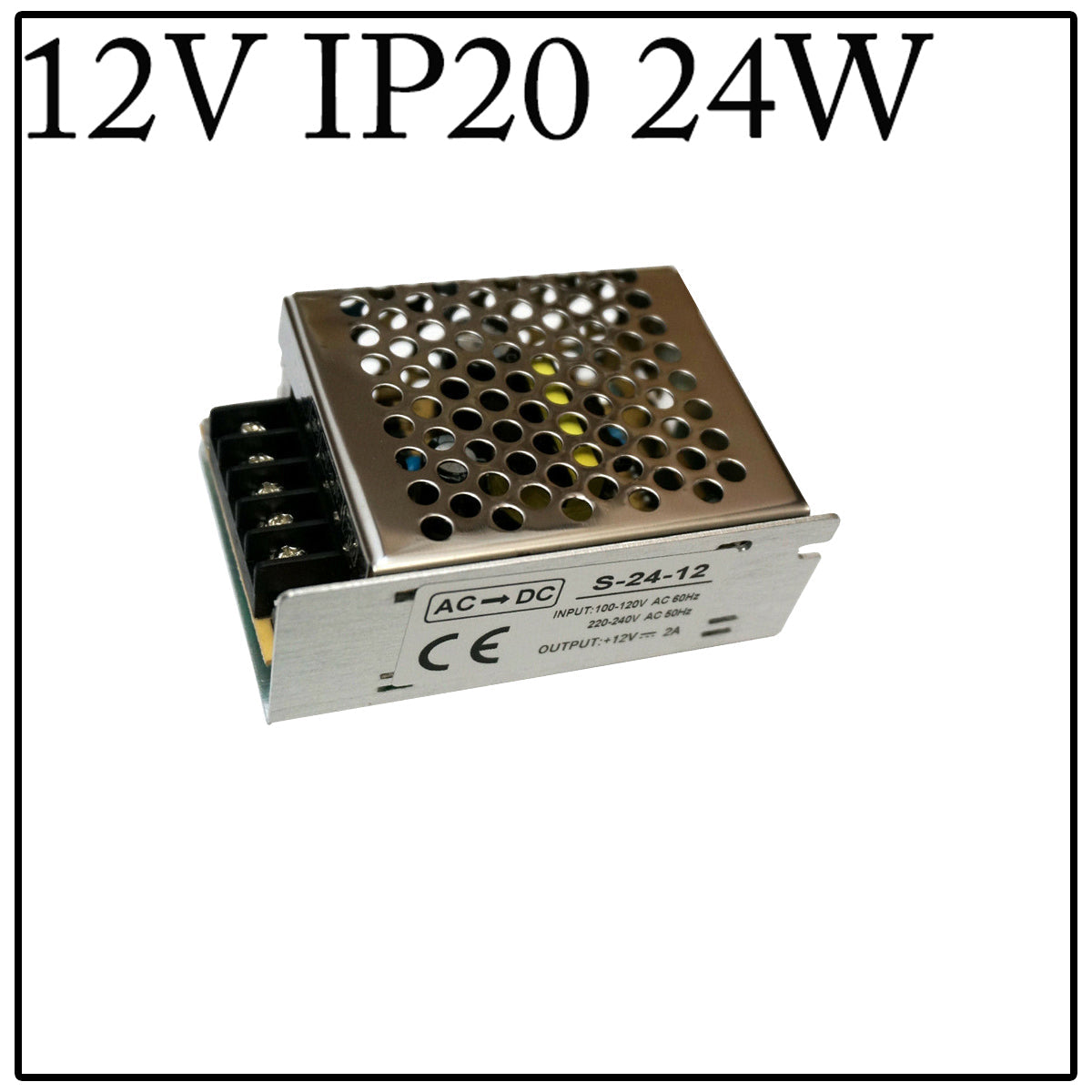 Billede af LED strømforsyning skifte strømforsyning 12V DC, 2A, 24W, IP20 transformer