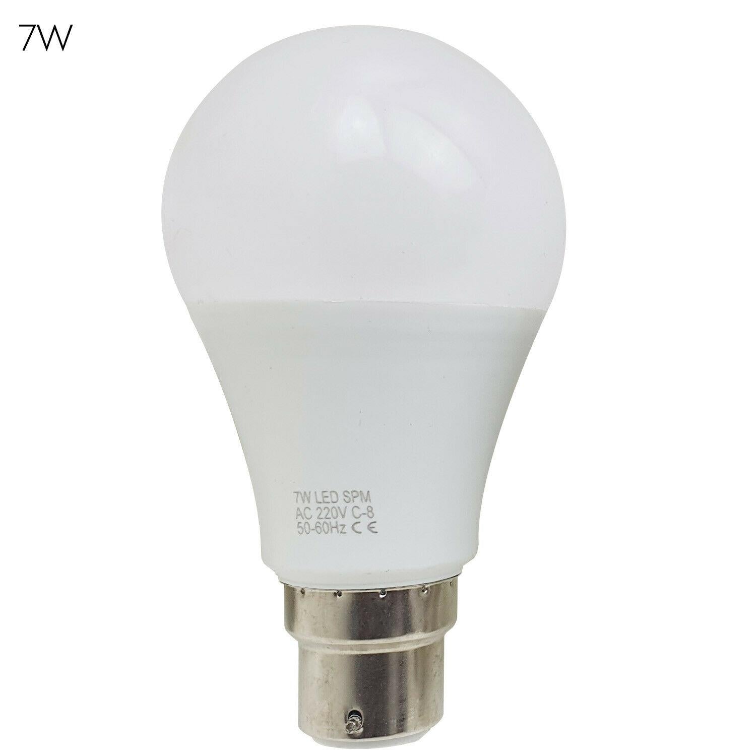 Billede af 3 x energibesparende LED-lys Cool White Pærer B22 Bajonet Skrue Lampe 3W-25W GLS