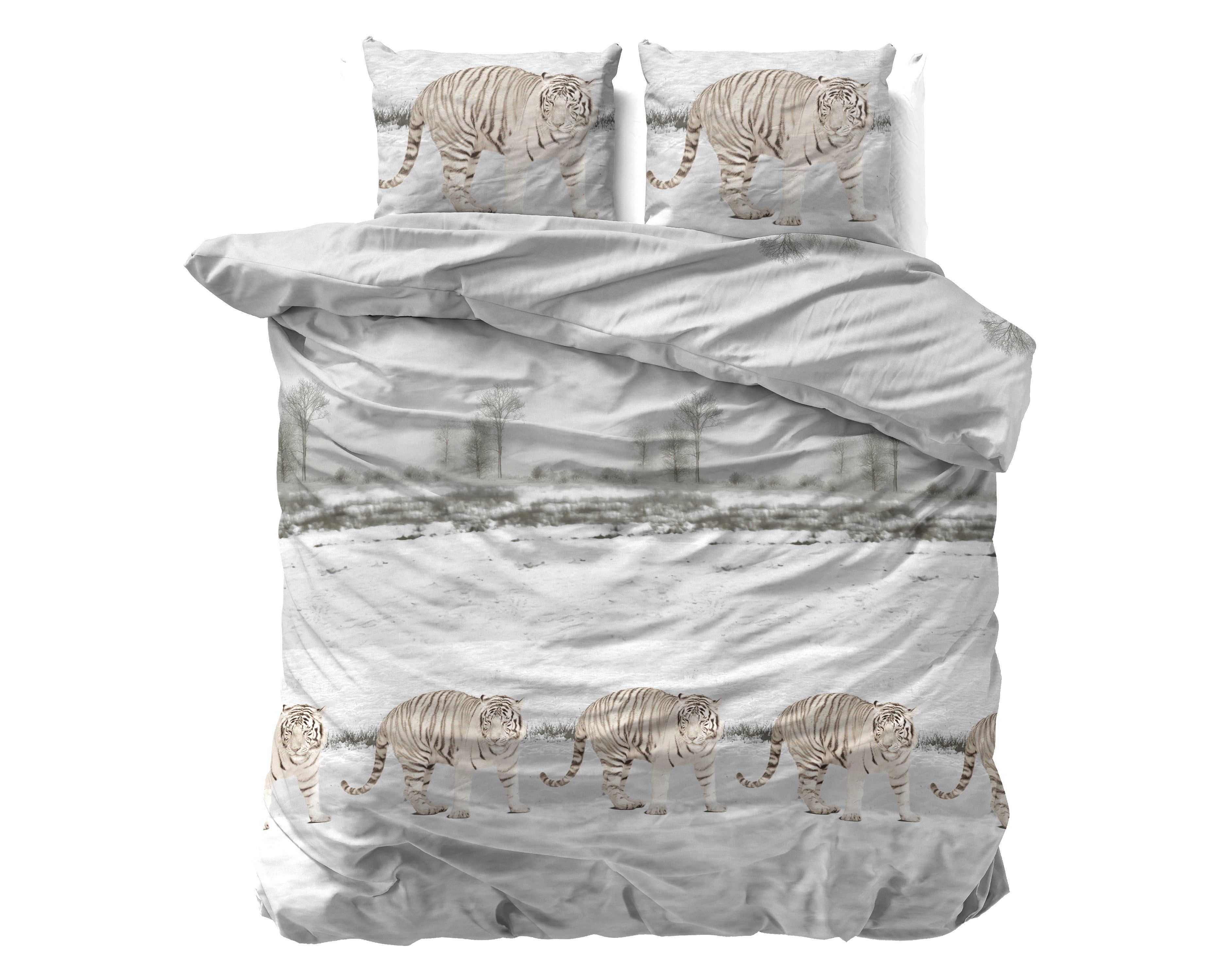 Billede af FL Winter Tiger sengesæt, hvid 240 x 220 cm