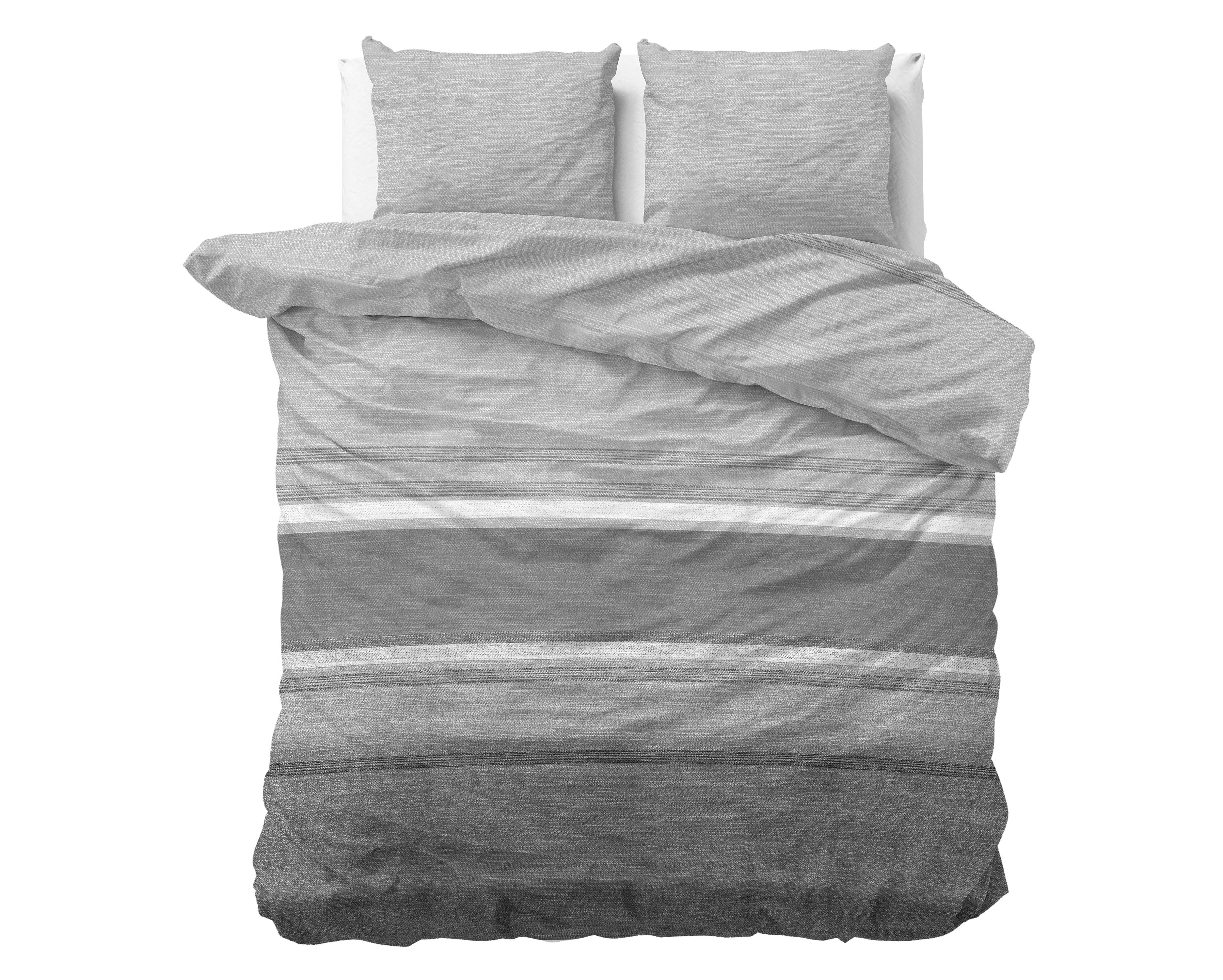 Billede af FL Stone Stripe sengesæt, grå 240 x 220 cm
