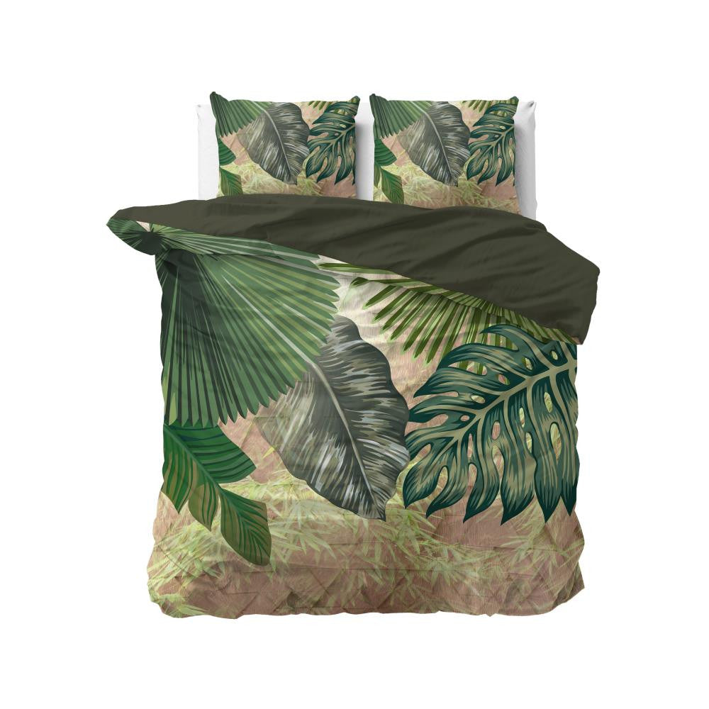 Billede af Malva sengesæt, grøn 140 x 220 cm