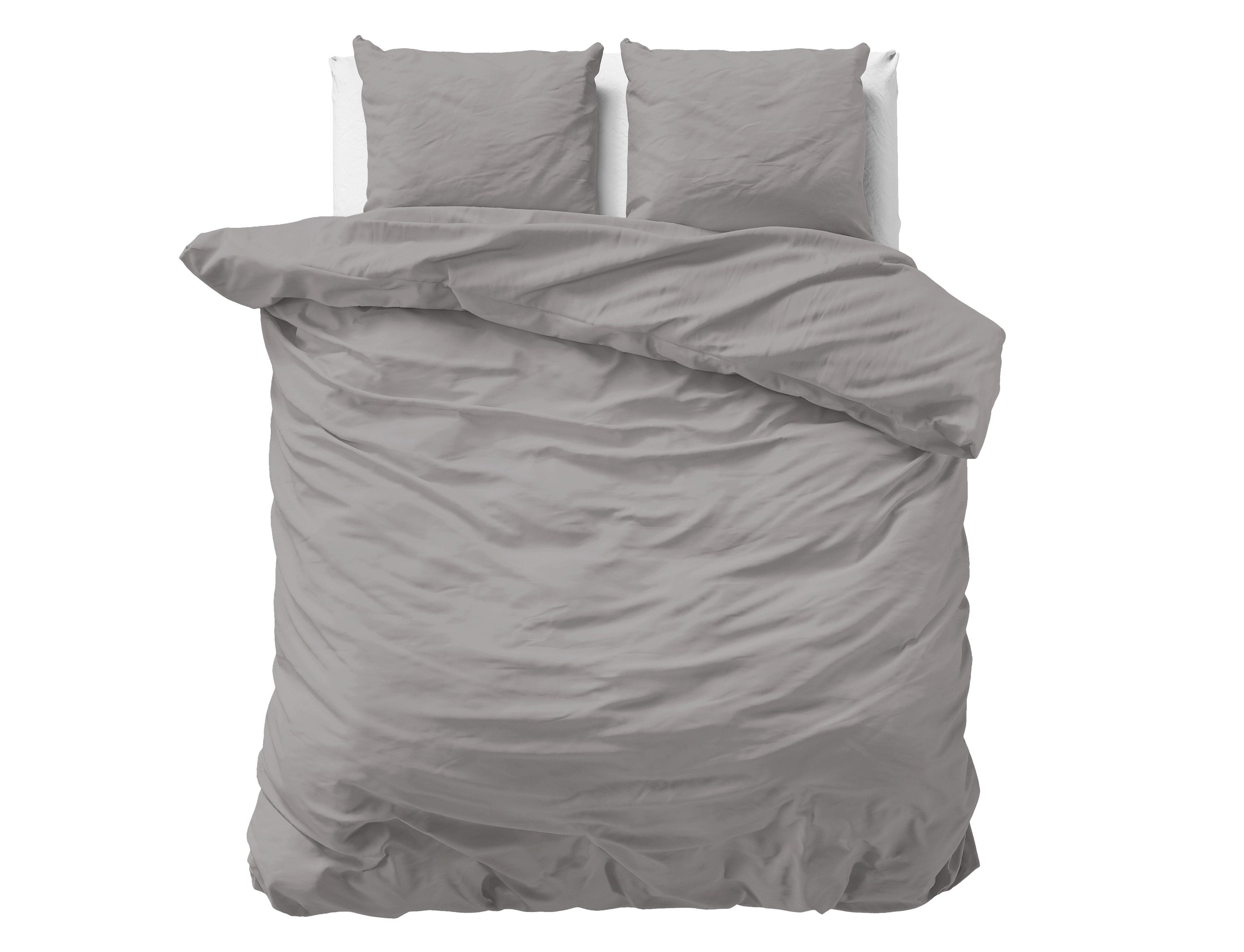 Billede af Uni Satin sengesæt, grå 135 x 200/220