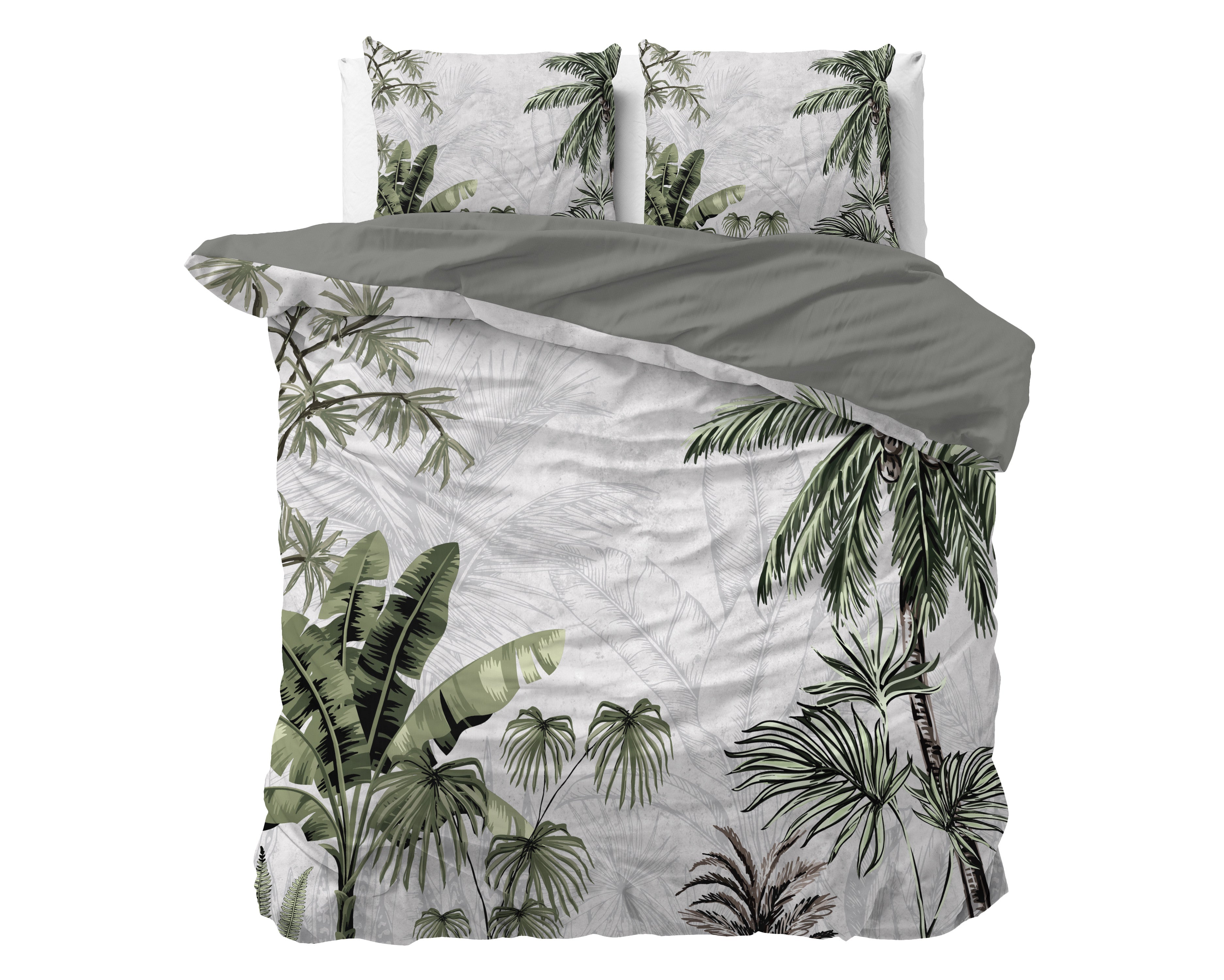 Forest Jungle sengesæt, grå 200 x 220 cm