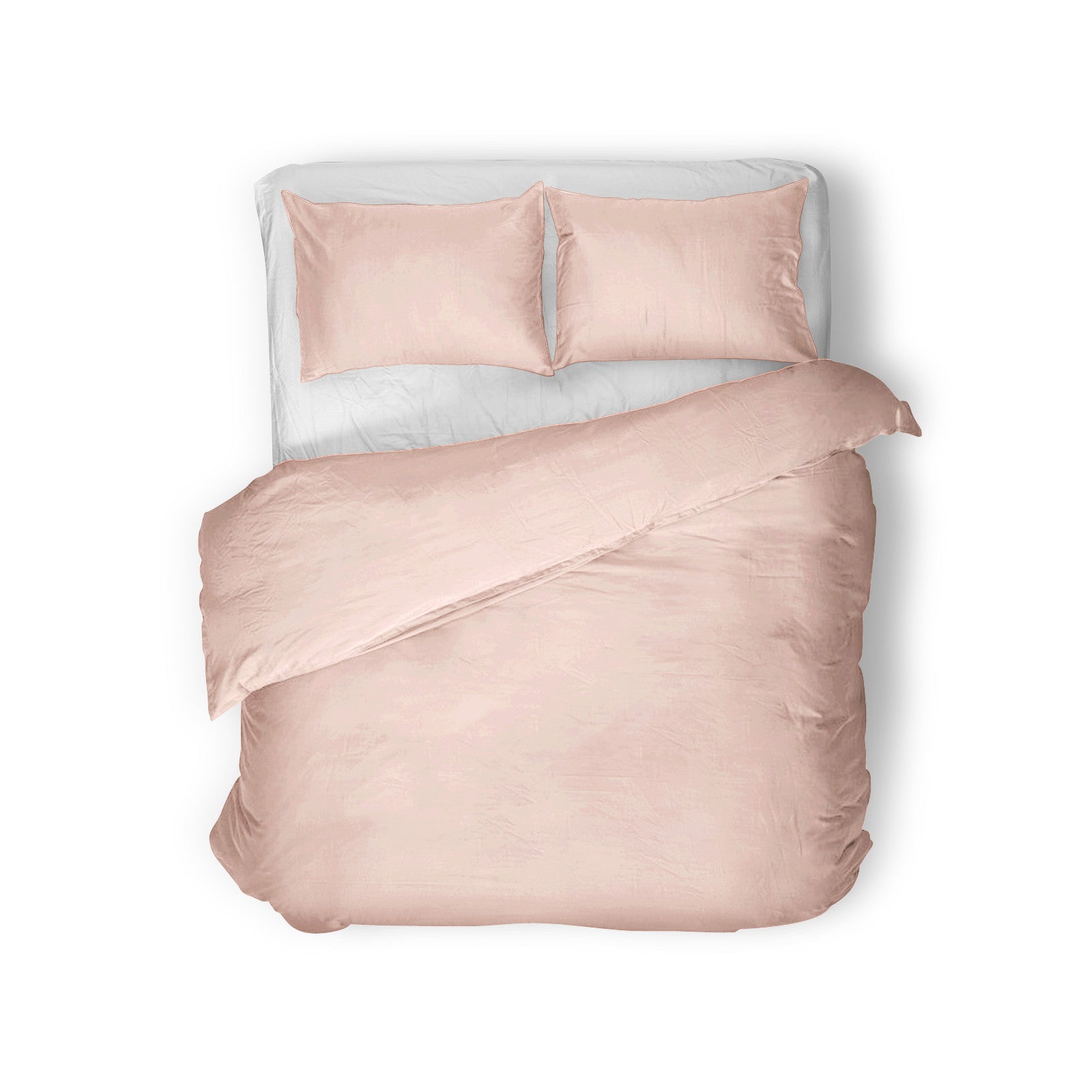 Billede af Egyptisk Bomuld Uni sengesæt, pink 135 x 200/260 cm
