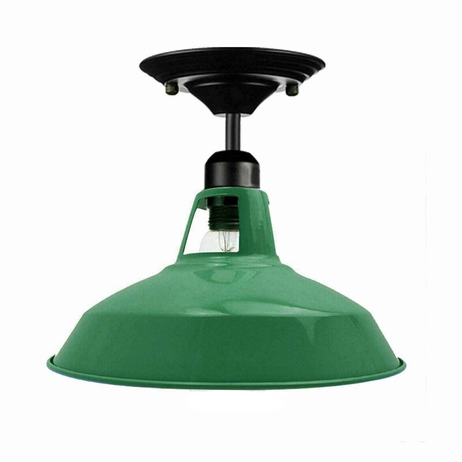 Se Grøn farvepære medfølger ikke Retro vintage loftslampe hængende lampe Industrielt design 240V hos Lammeuld.dk