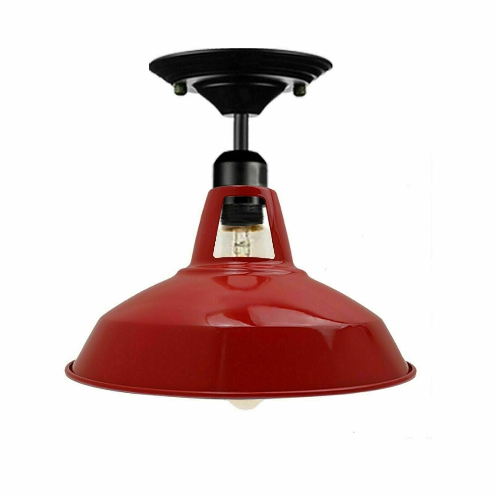 Billede af Rød farve med retro vintage loftslampe hængende lampe Industrielt design 240V