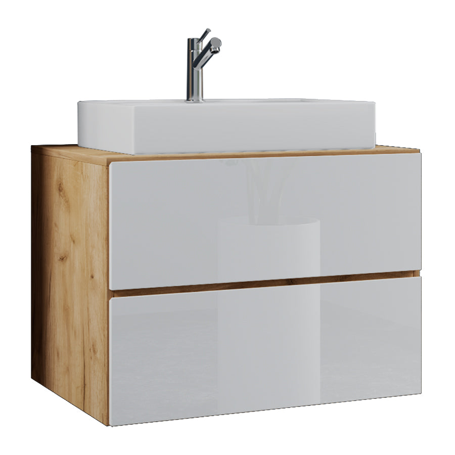 Håndvaskskab med håndvask - badeværelsesmøbelsæt - "Lendas S" 80 Cm