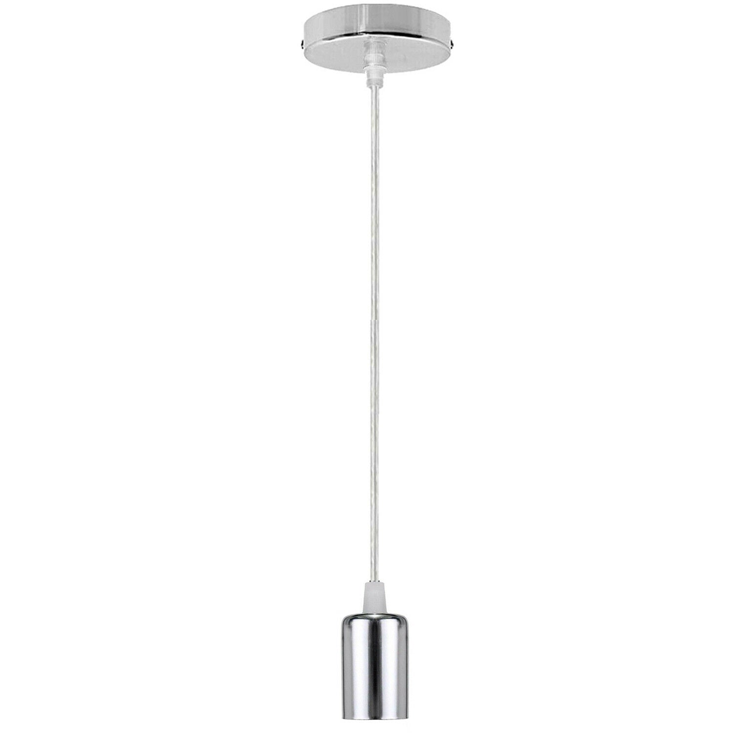Billede af E27 loftroset lys vintage industriel pendel lampeholder