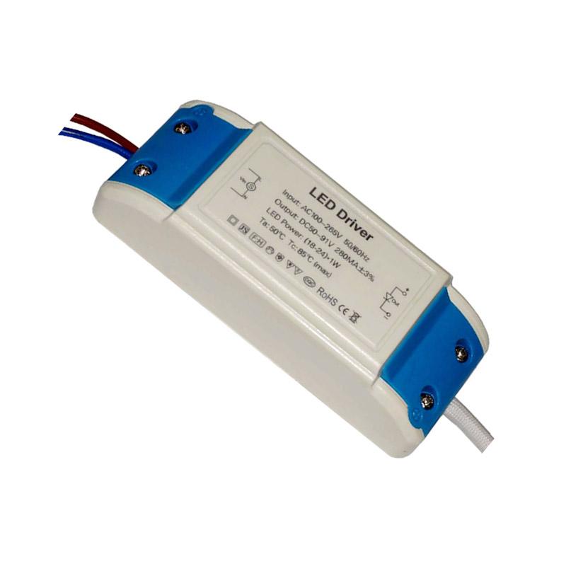 Blåt hus 24W LED Driver Strømforsyning Transformer AC - 240V - DC Konstant Strøm LED Driver