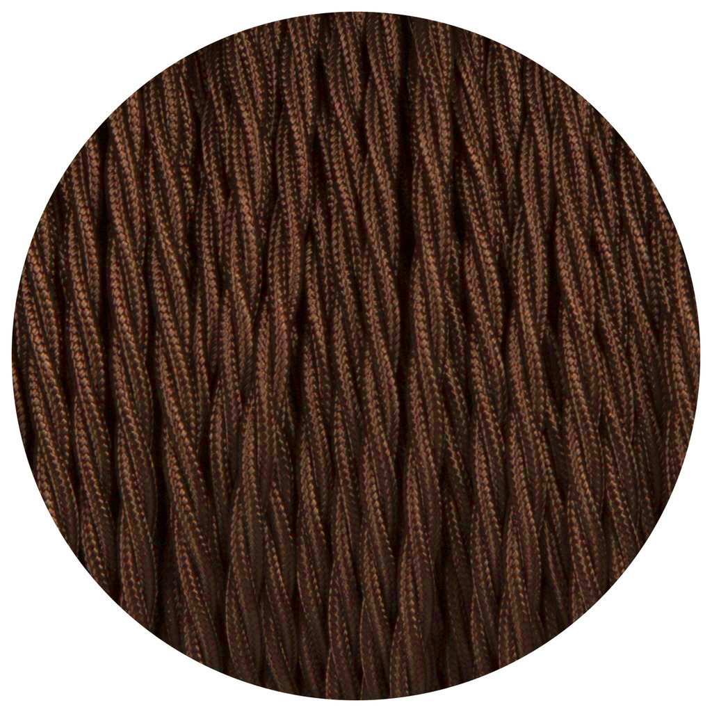Billede af Tekstilkabel 2-leder lampekabel 0,75mm ², flettet, mørkebrun