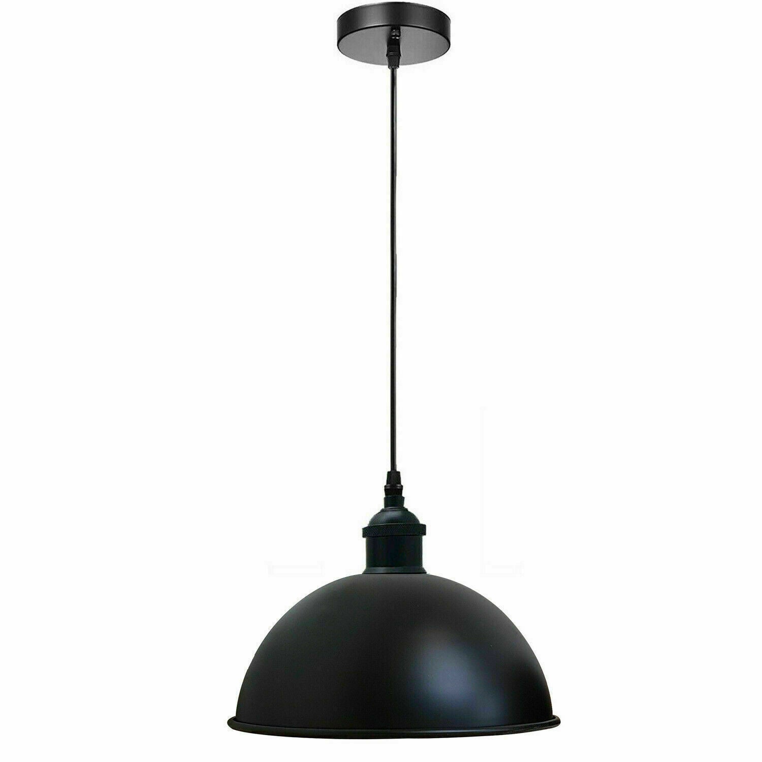 Se Moderne vintage industriel retro loft sort loft lampeskærm pendellamper hos Lammeuld.dk