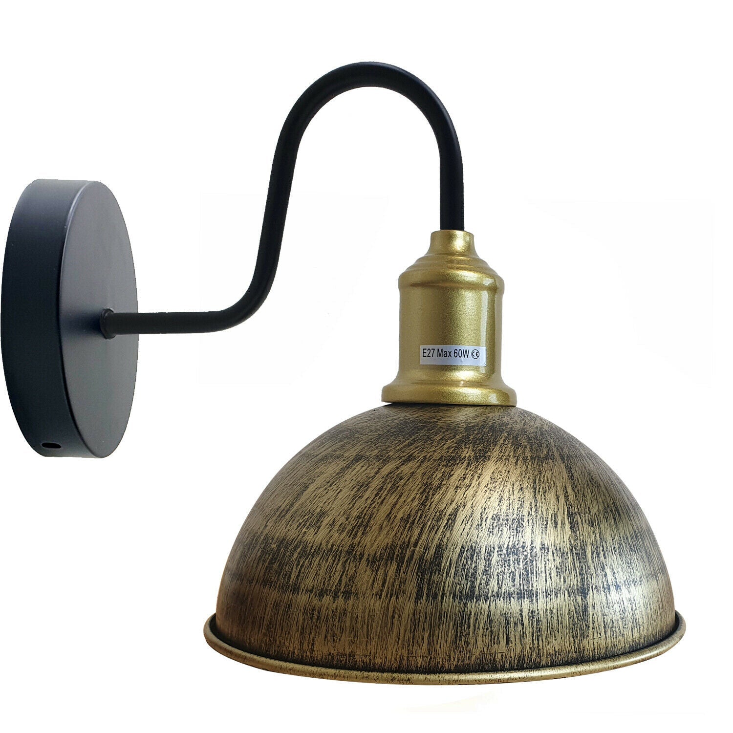 Billede af Halvcirkulær form Moderne Vintage Retro Rustik Væglampe Sconce Lampeholder