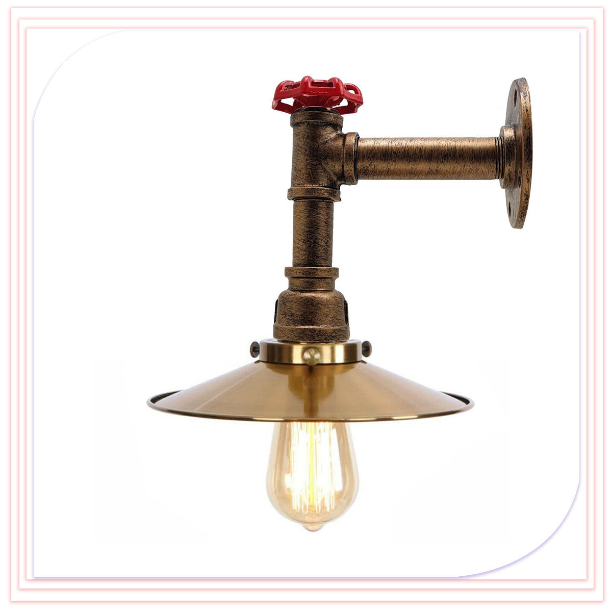 Billede af Vægrørslampe retro lys steampunk vintage væglampe