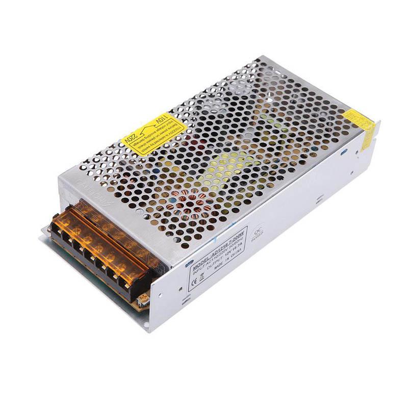 17: DC12V 200W IP20 Universal Reguleret LED Transformer