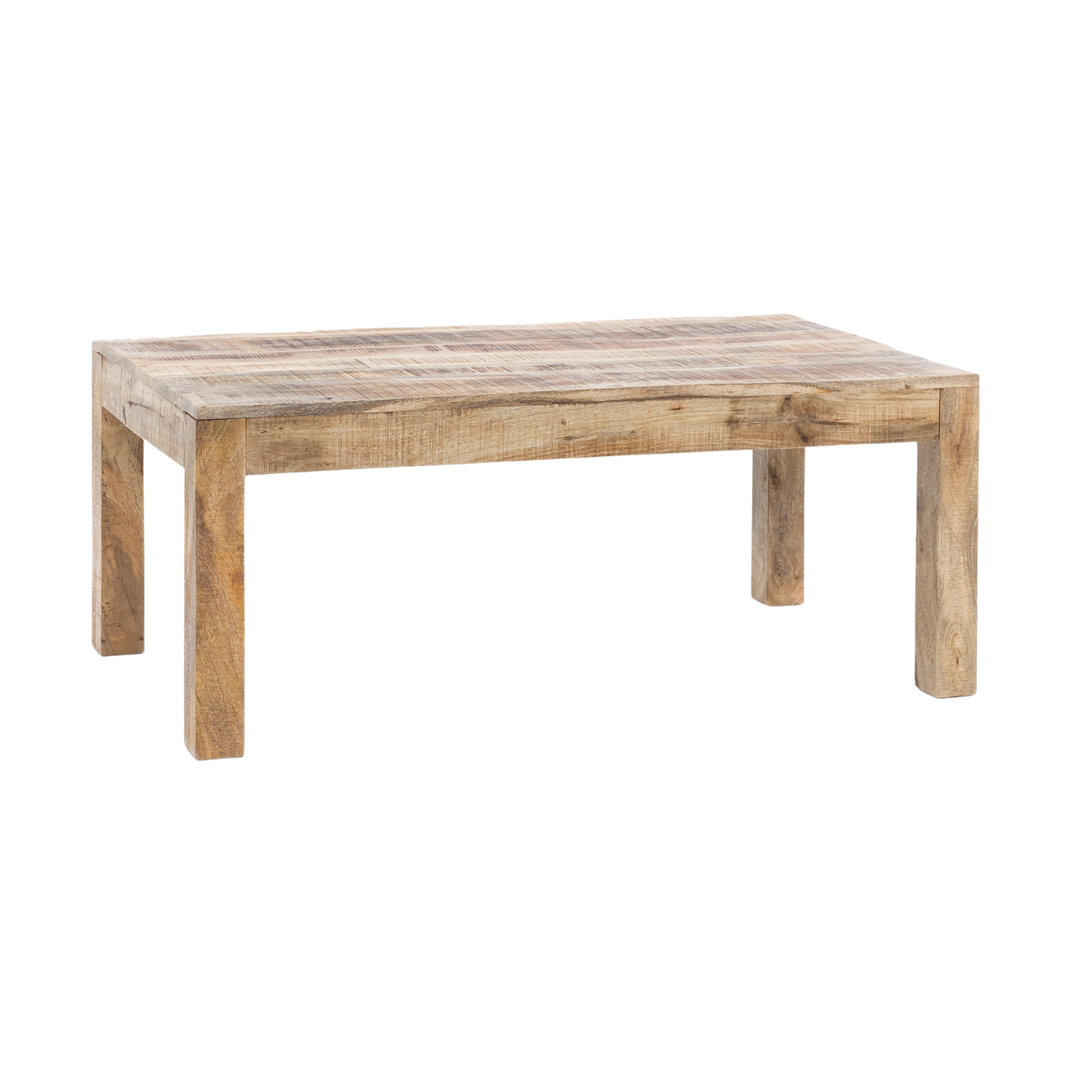 Billede af Håndlavet sofabord i landlig stil, FSC ® certificeret træ, 110 cm