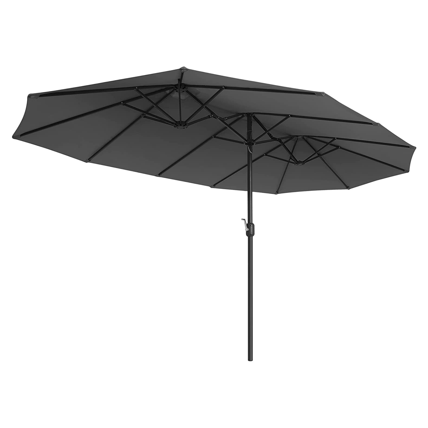 Se Parasol med ekstra bredde, 460 cm, grå hos Lammeuld.dk