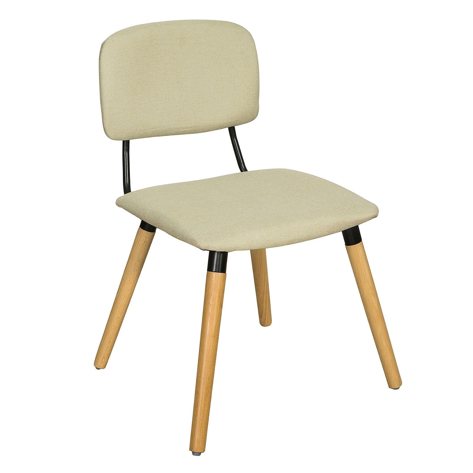 Billede af Spisebordsstol i bøgetræ med sæde- og rygpude i stof