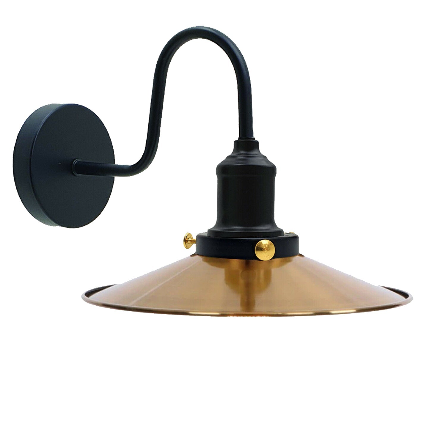 Billede af Gul Messing Retro Vintage Væglys Metal Væglampe Industriel Lampe Lanterne Lys E27