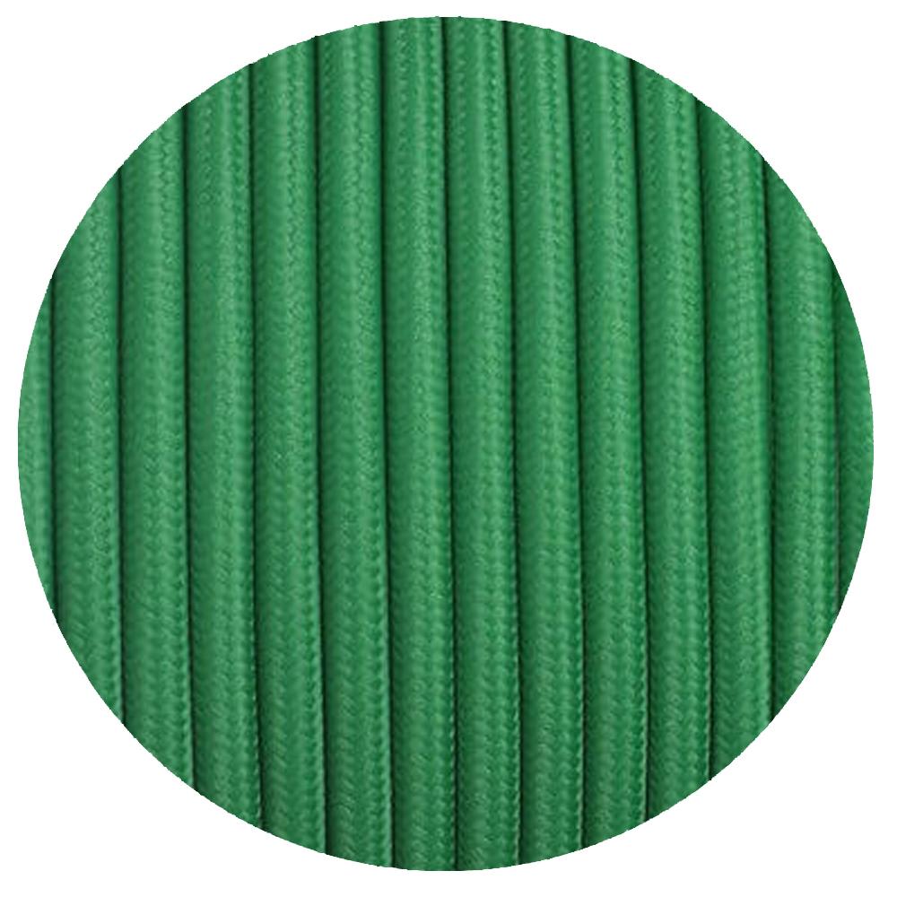 Se Tekstilkabel Lampekabel Tekstilkabel 3x0,75mm ², Rund, Grøn hos Lammeuld.dk
