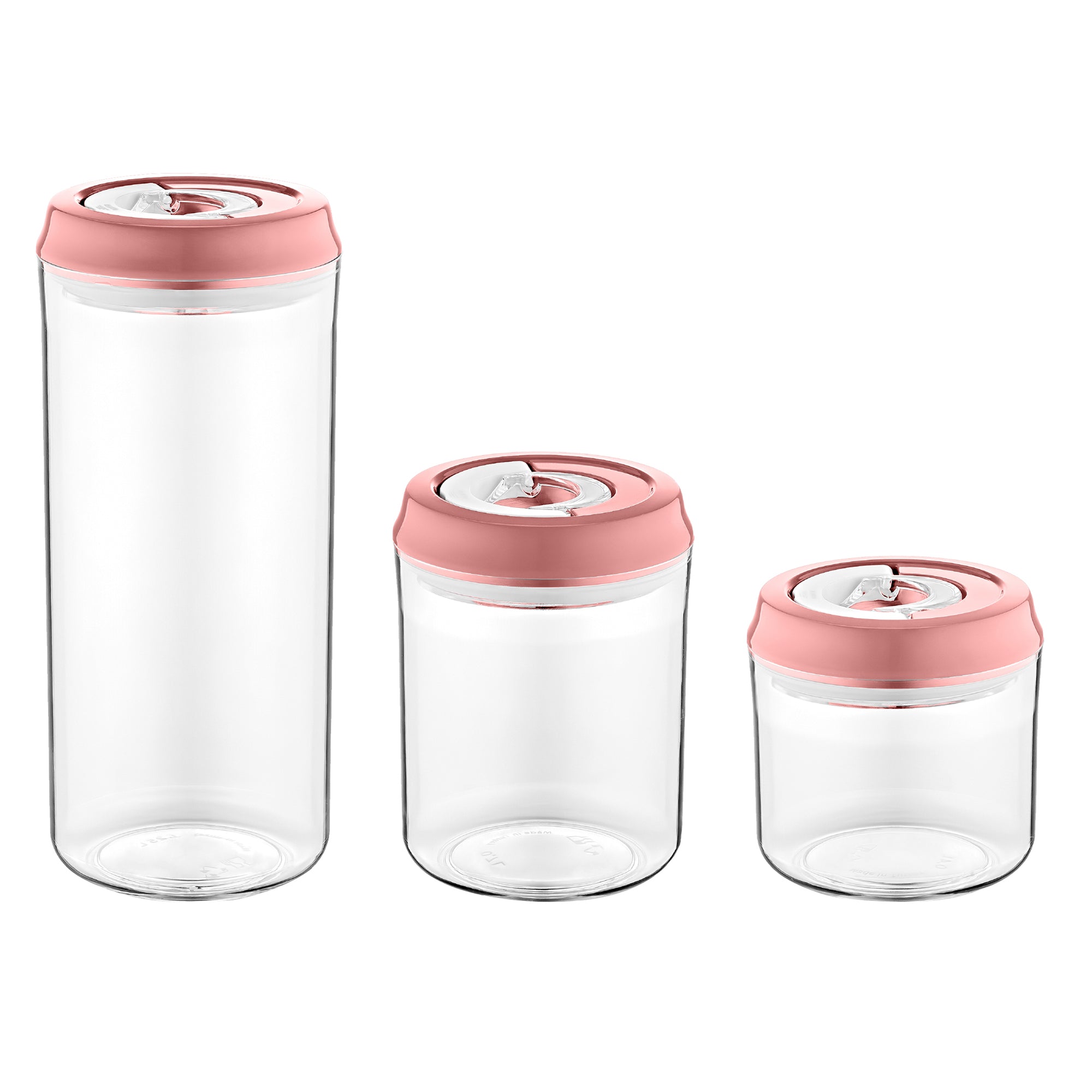 Billede af Opbevaring-krukkesæt med vacuum, 3 styks, pink