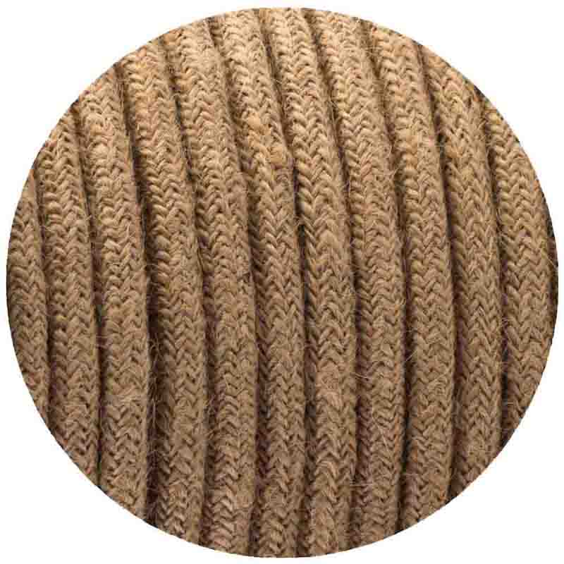 Billede af Tekstilkabel 2-leder lampekabel Tekstilkabel 0,75mm ², Rund, Jute