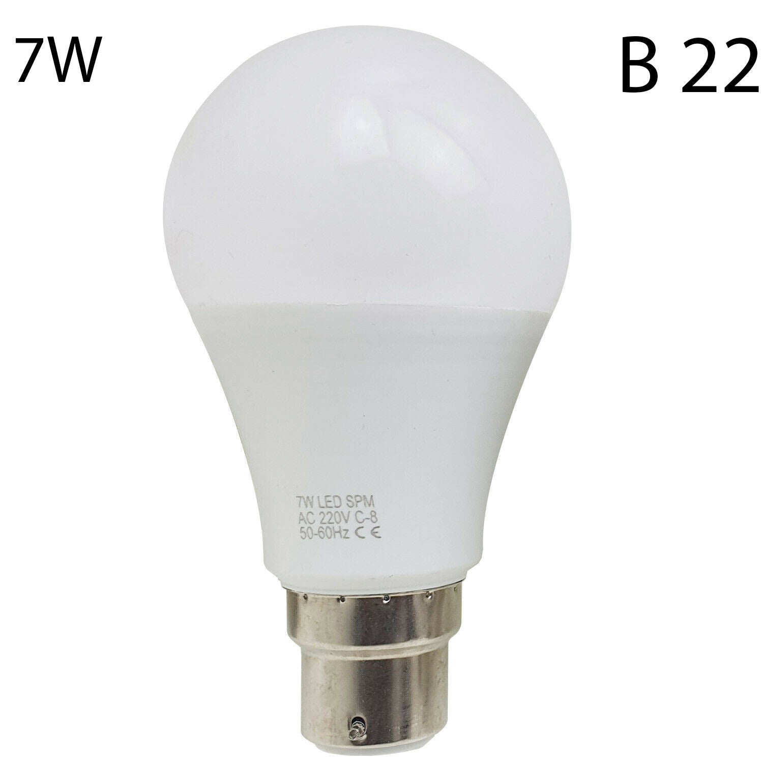 Billede af 7W B22-skrue LED-lys GLS-pærer Energibesparende Edison Cool White 6000K ikke-dæmpbare lys