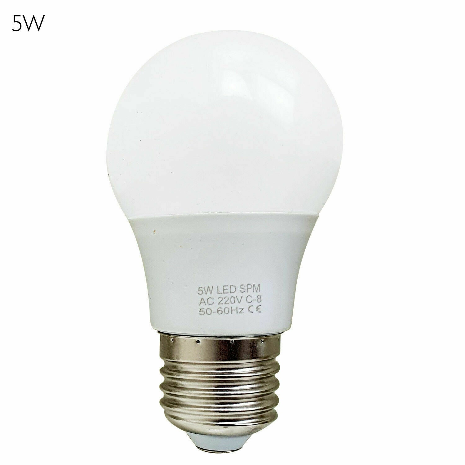 Billede af 5W E27-skrue LED-lys GLS-pærer, energibesparende Edison Cool White 6000K ikke-dæmpbare lys