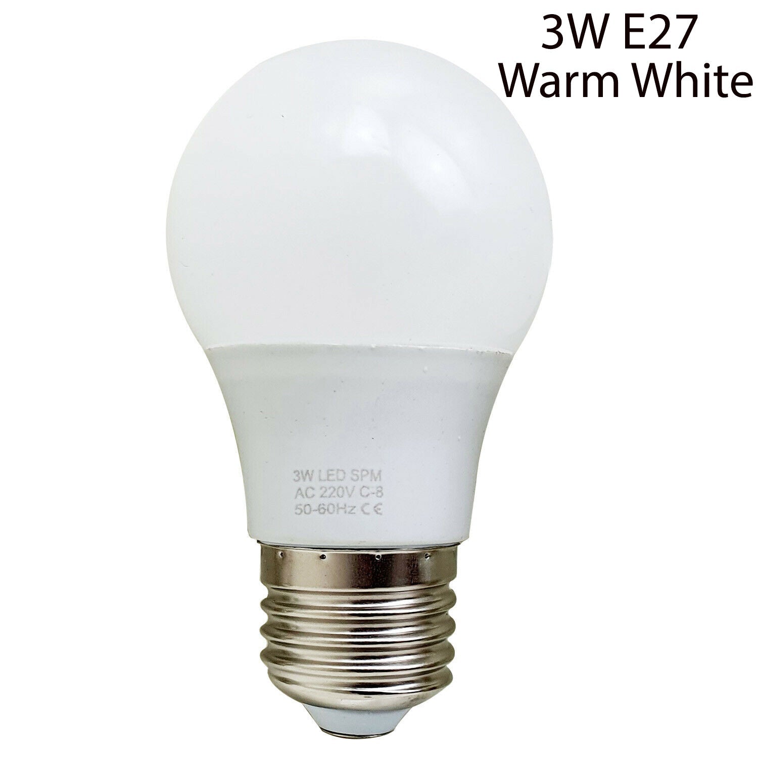 10: E27 3W energibesparende varmhvide LED-pærer A60 E27 skrue ikke dæmpbar
