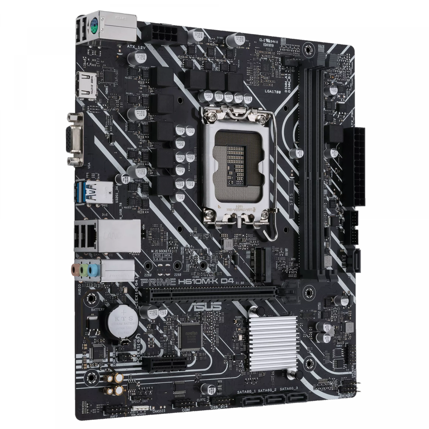 5: ASUS Prime H610M-R D4 SI bundkort