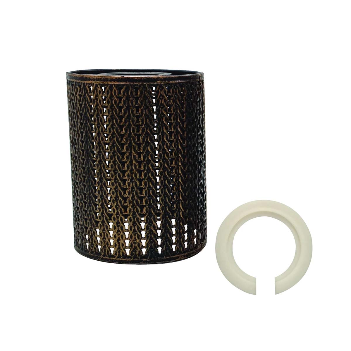 Børstet kobber Ny stil Vintage Metal Wire Cage Lampeskærm