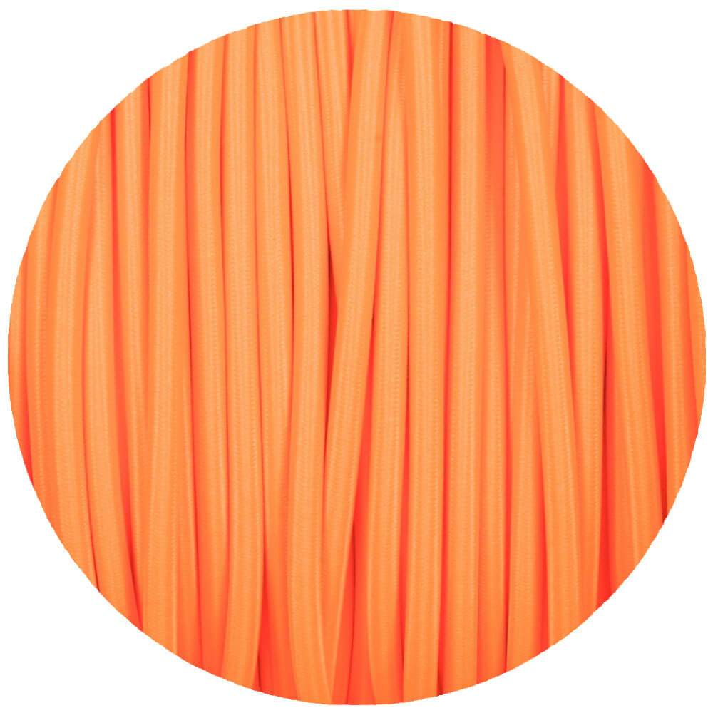 Se Tekstilkabel 2-leder lampekabel Tekstilkabel 0,75 mm ², rund, orange hos Lammeuld.dk