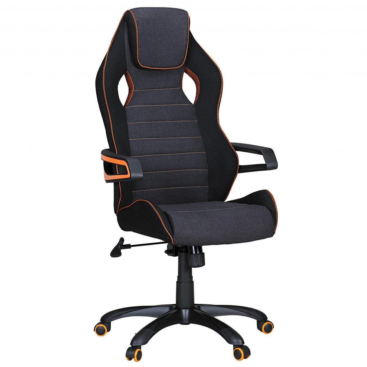Billede af Amstyle 'Valentino' gamer stol, sort/grå/orange