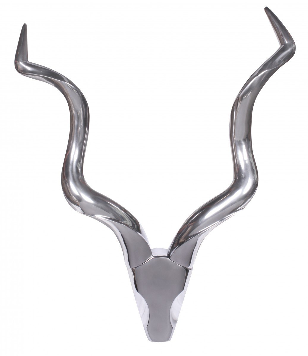 Billede af Dekoration hjortegevir i aluminium, sølvfarvet