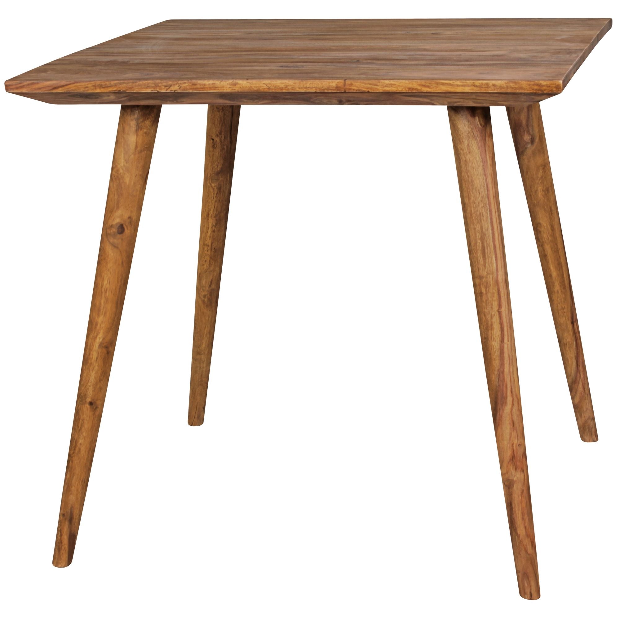 Håndlavet spisebord i fscÂ®-certificeret sheeshamtræ, 80x80 cm, brun
