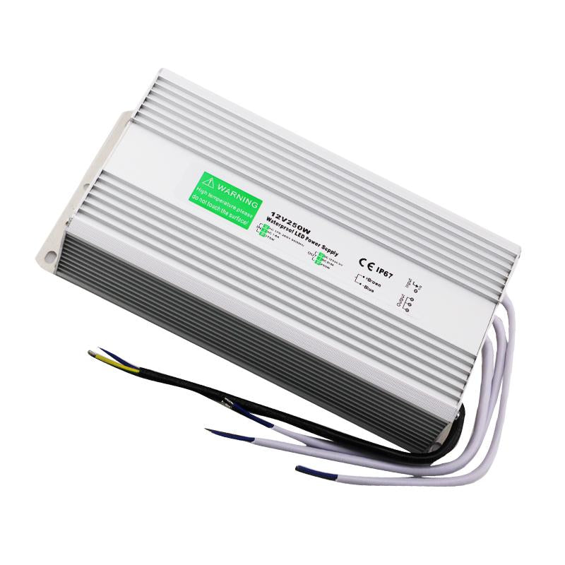 Se DC12V IP67 250W Vandtæt LED Driver Strømforsyning Transformer hos Lammeuld.dk