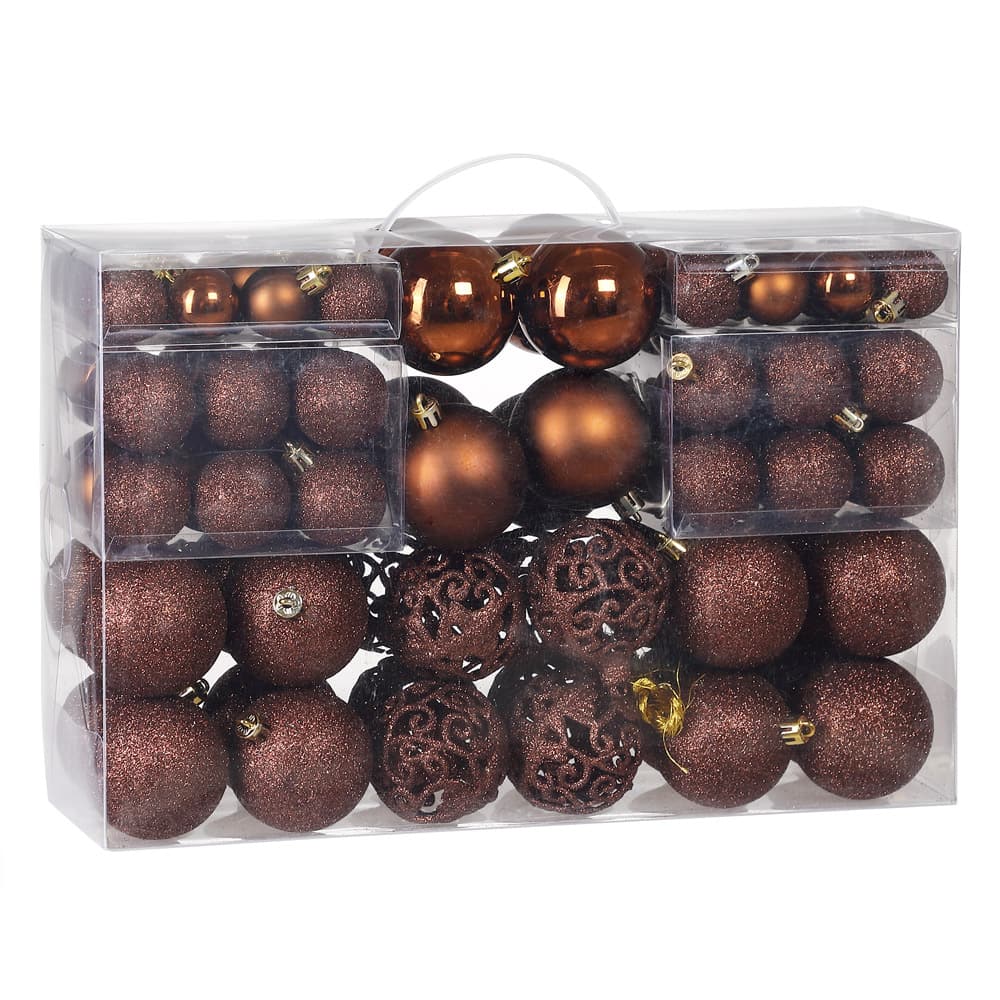 Billede af Julebauble 100pcs brun