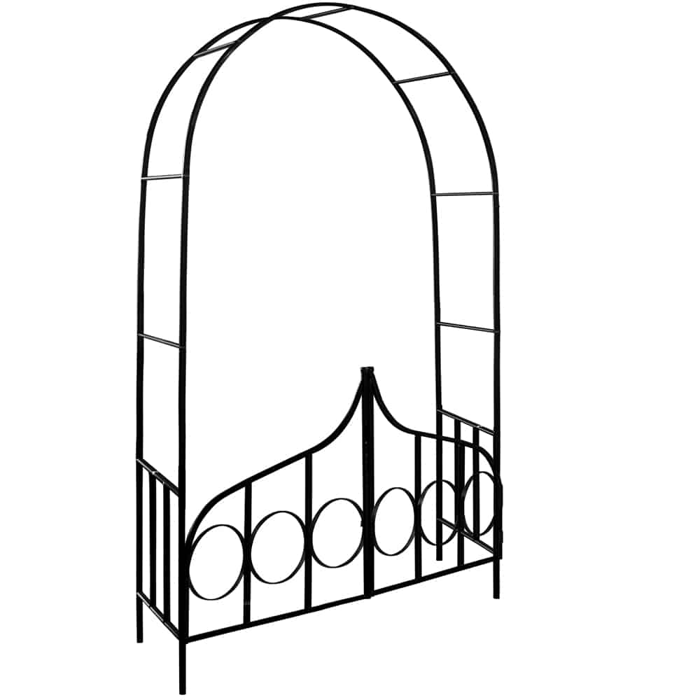 Billede af Rosenbue, Sort Metal 240x140x40cm