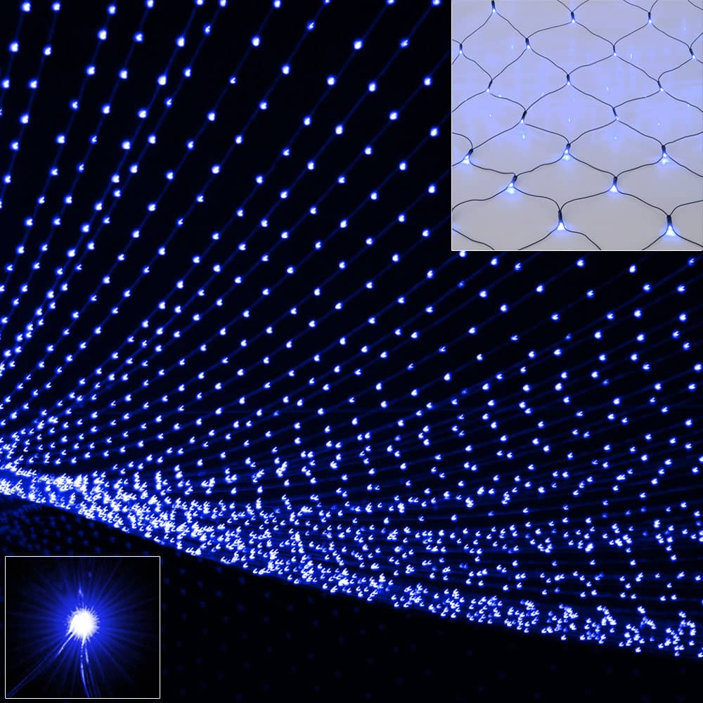 Net lyskæde blå 160 LED 200x150cm
